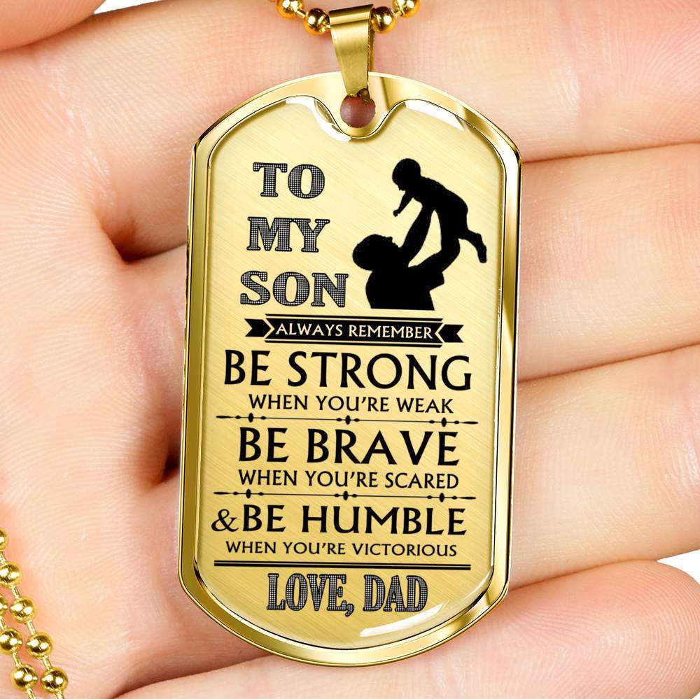 Son Dog Tag, Custom Picture Dog Tag For Son, Gift For Son, Son Necklace, Father And Son Dog Tag-1 Gifts For Son Rakva