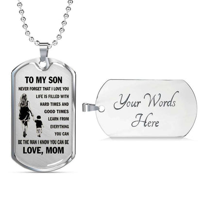 Son Dog Tag, Custom Picture Dog Tag For Son, Gift For Son, Son Necklace, Father And Son Dog Tag-10 Gifts For Son Rakva