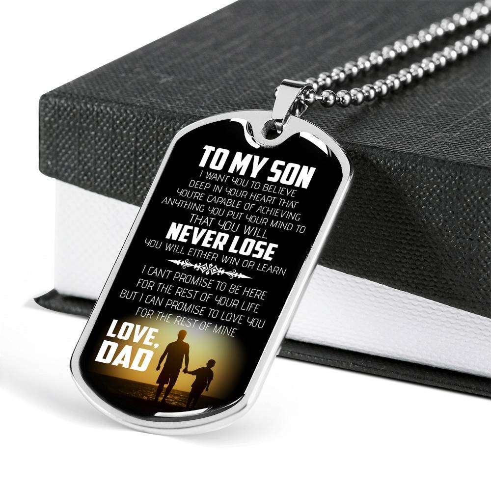 Son Dog Tag, Custom Picture Dog Tag For Son, Gift For Son, Son Necklace, Father And Son Dog Tag-101 Gifts For Son Rakva
