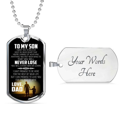 Son Dog Tag, Custom Picture Dog Tag For Son, Gift For Son, Son Necklace, Father And Son Dog Tag-101 Gifts For Son Rakva
