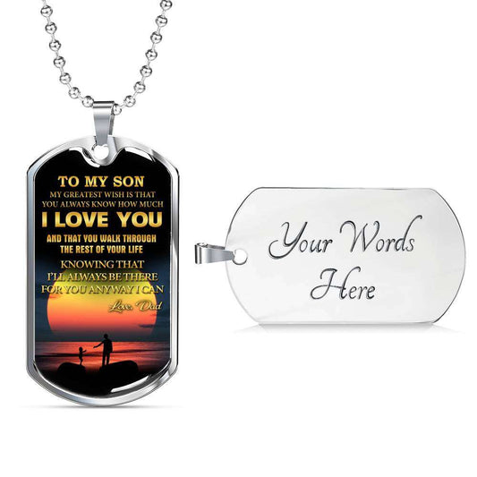 Son Dog Tag, Custom Picture Dog Tag For Son, Gift For Son, Son Necklace, Father And Son Dog Tag-106 Gifts For Son Rakva
