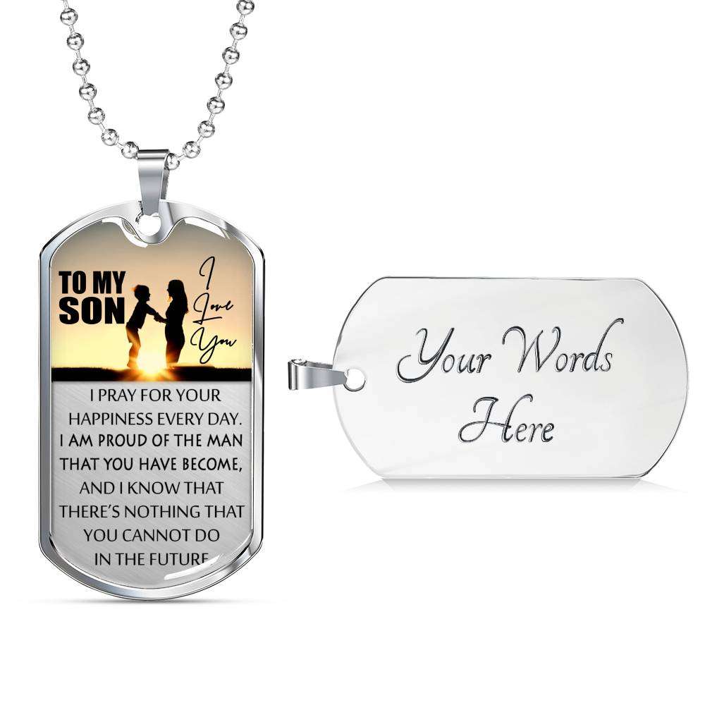 Son Dog Tag, Custom Picture Dog Tag For Son, Gift For Son, Son Necklace, Father And Son Dog Tag-11 Gifts For Son Rakva