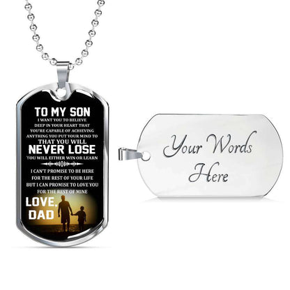 Son Dog Tag, Custom Picture Dog Tag For Son, Gift For Son, Son Necklace, Father And Son Dog Tag-111 Gifts For Son Rakva