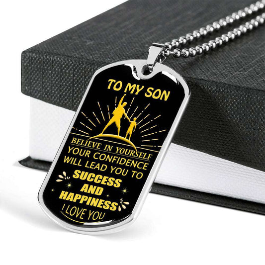 Son Dog Tag, Custom Picture Dog Tag For Son, Gift For Son, Son Necklace, Father And Son Dog Tag-112 Gifts For Son Rakva