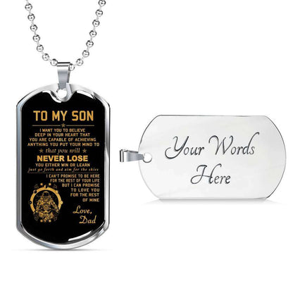 Son Dog Tag, Custom Picture Dog Tag For Son, Gift For Son, Son Necklace, Father And Son Dog Tag-114 Gifts For Son Rakva