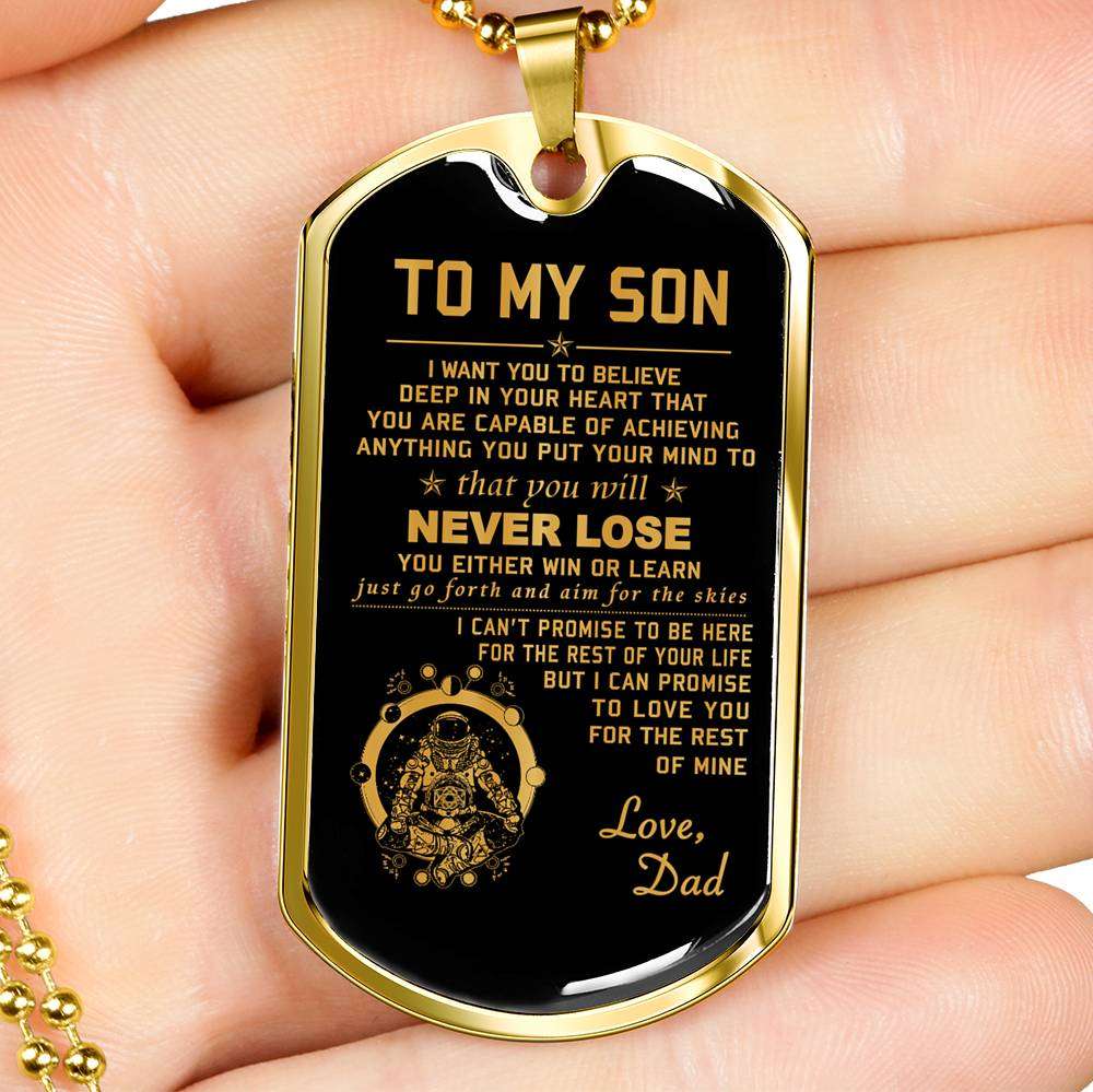 Son Dog Tag, Custom Picture Dog Tag For Son, Gift For Son, Son Necklace, Father And Son Dog Tag-114 Gifts For Son Rakva
