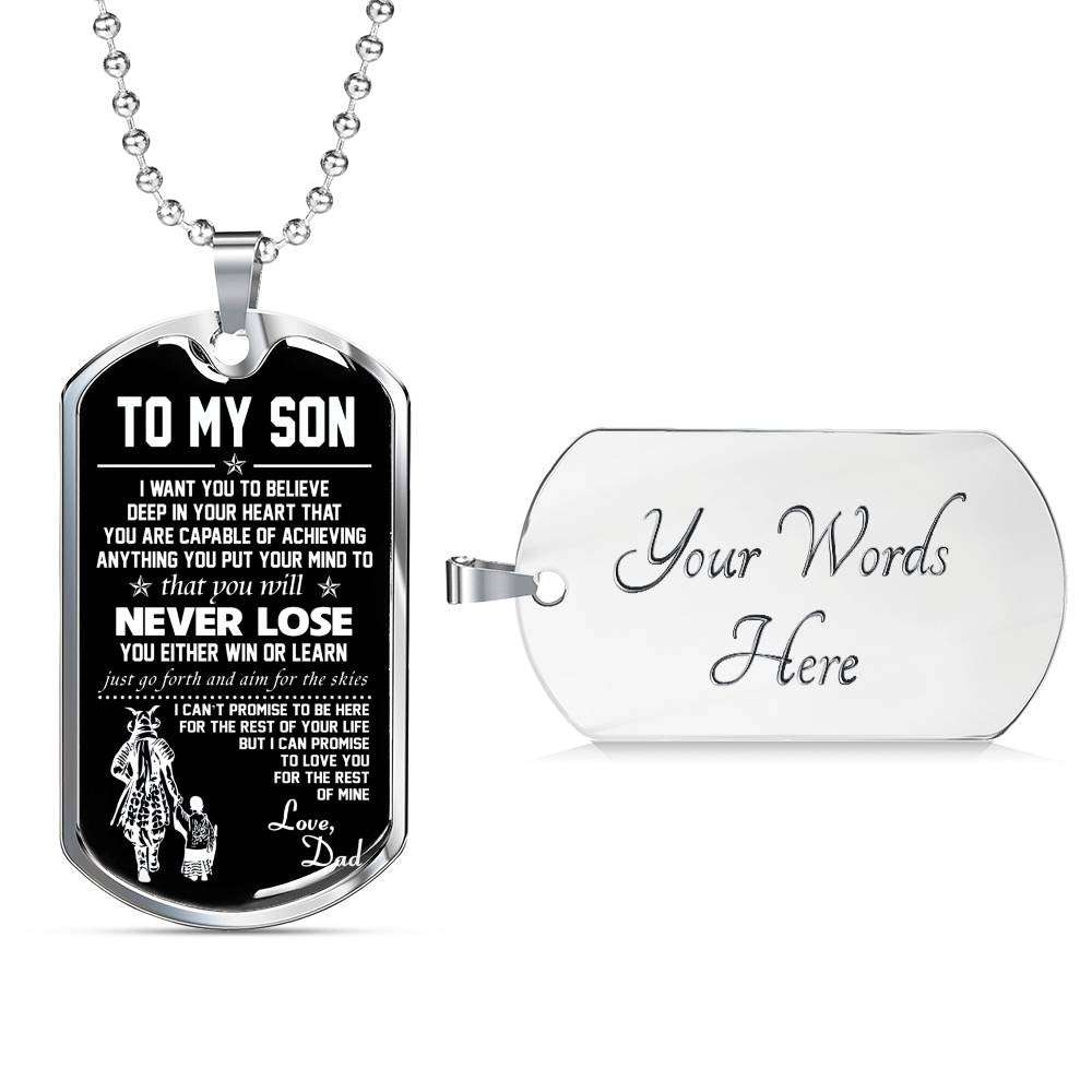 Son Dog Tag, Custom Picture Dog Tag For Son, Gift For Son, Son Necklace, Father And Son Dog Tag-116 Gifts For Son Rakva