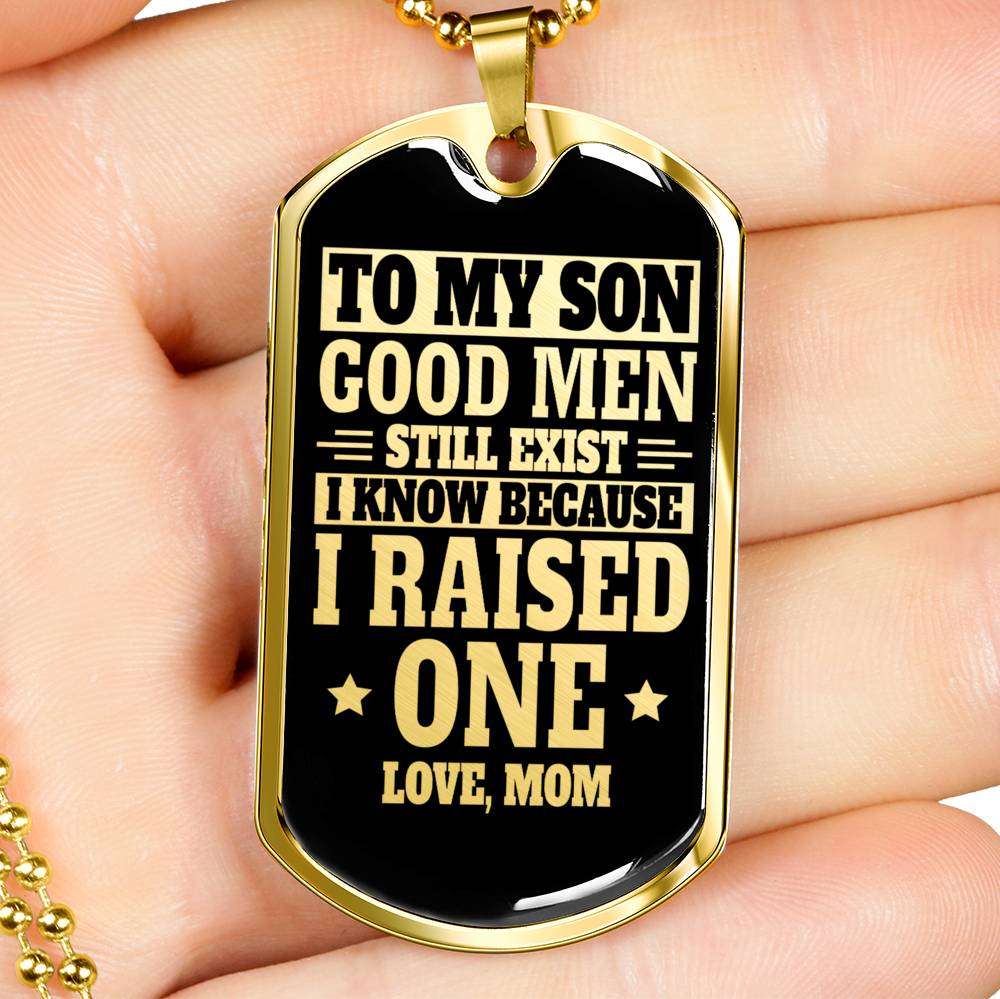 Son Dog Tag, Custom Picture Dog Tag For Son, Gift For Son, Son Necklace, Father And Son Dog Tag-12 Gifts For Son Rakva