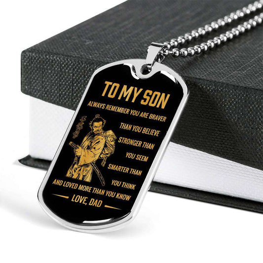 Son Dog Tag, Custom Picture Dog Tag For Son, Gift For Son, Son Necklace, Father And Son Dog Tag-123 Gifts For Son Rakva