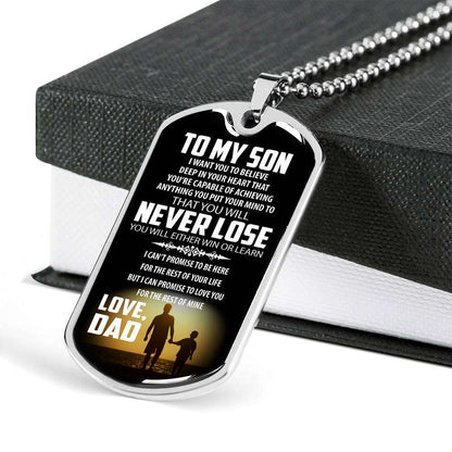 Son Dog Tag, Custom Picture Dog Tag For Son, Gift For Son, Son Necklace, Father And Son Dog Tag-125 Gifts For Son Rakva