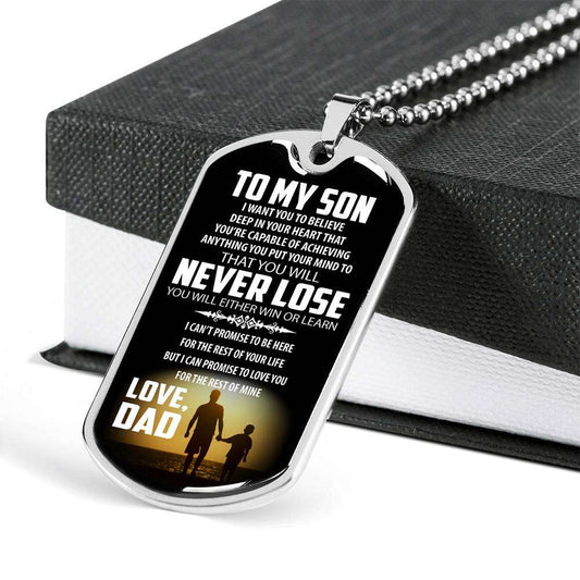 Son Dog Tag, Custom Picture Dog Tag For Son, Gift For Son, Son Necklace, Father And Son Dog Tag-125 Gifts For Son Rakva
