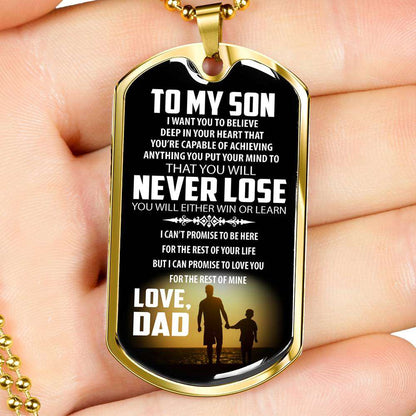 Son Dog Tag, Custom Picture Dog Tag For Son, Gift For Son, Son Necklace, Father And Son Dog Tag-125 Gifts For Son Rakva