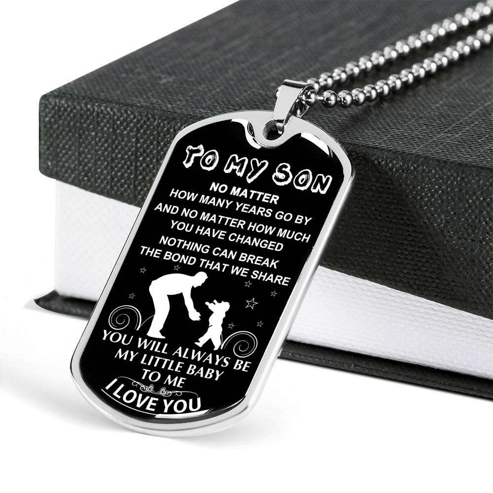 Son Dog Tag, Custom Picture Dog Tag For Son, Gift For Son, Son Necklace, Father And Son Dog Tag-126 Gifts For Son Rakva