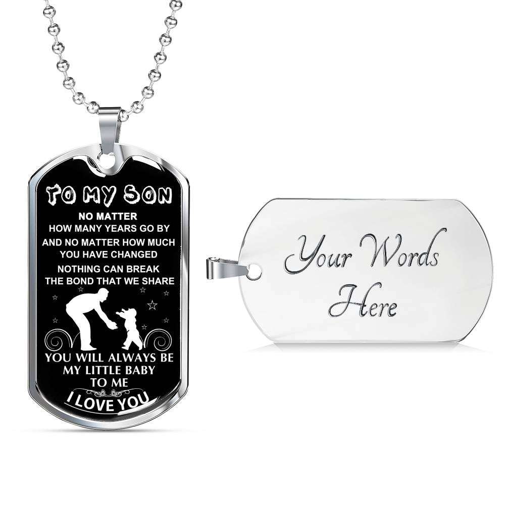 Son Dog Tag, Custom Picture Dog Tag For Son, Gift For Son, Son Necklace, Father And Son Dog Tag-126 Gifts For Son Rakva