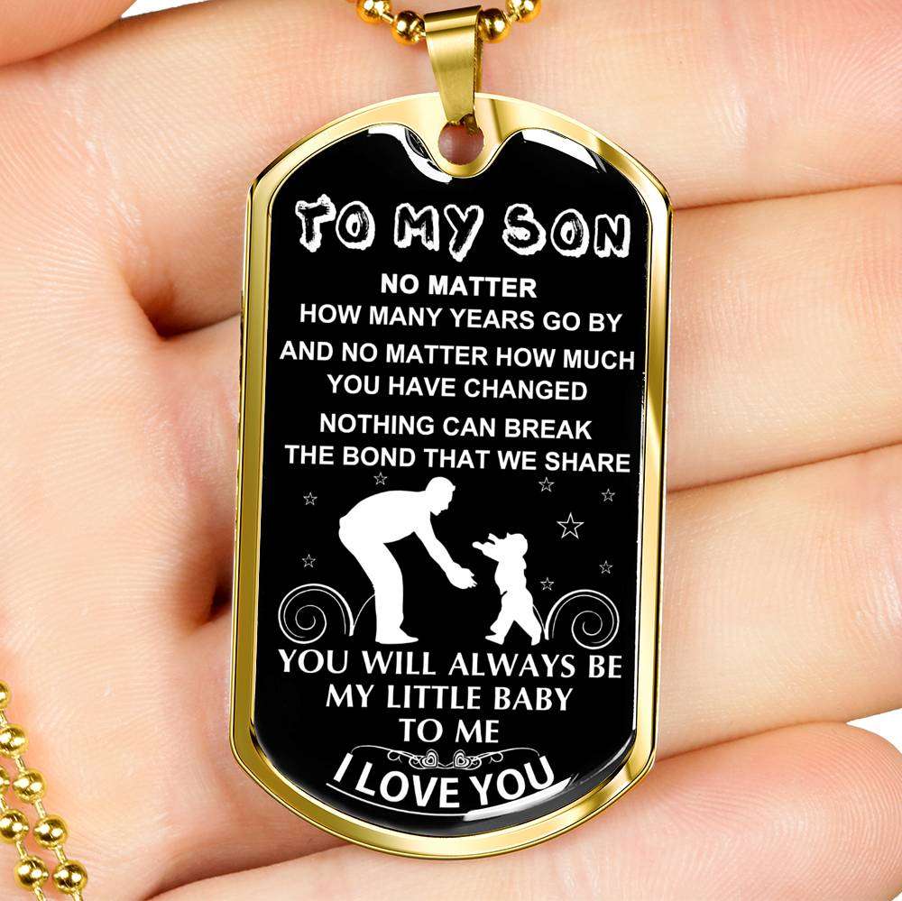 Son Dog Tag, Custom Picture Dog Tag For Son, Gift For Son, Son Necklace, Father And Son Dog Tag-126 Gifts For Son Rakva
