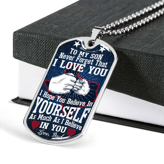 Son Dog Tag, Custom Picture Dog Tag For Son, Gift For Son, Son Necklace, Father And Son Dog Tag-128 Gifts For Son Rakva