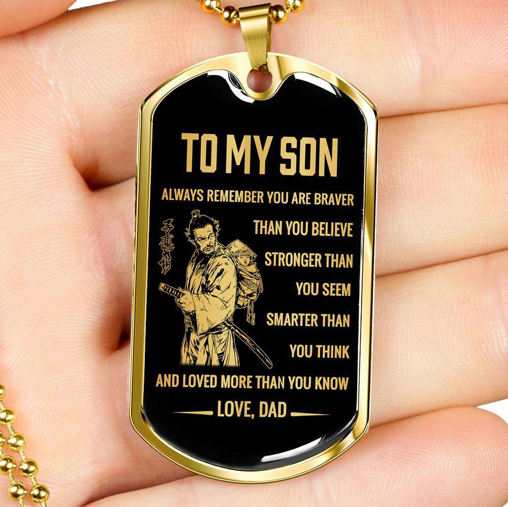 Son Dog Tag, Custom Picture Dog Tag For Son, Gift For Son, Son Necklace, Father And Son Dog Tag-132 Gifts For Son Rakva