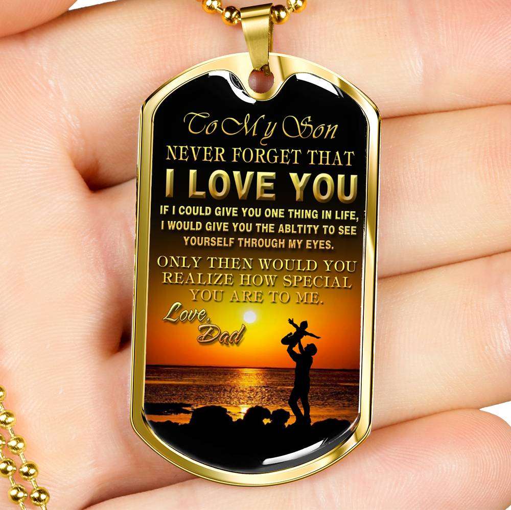 Son Dog Tag, Custom Picture Dog Tag For Son, Gift For Son, Son Necklace, Father And Son Dog Tag-134 Gifts For Son Rakva