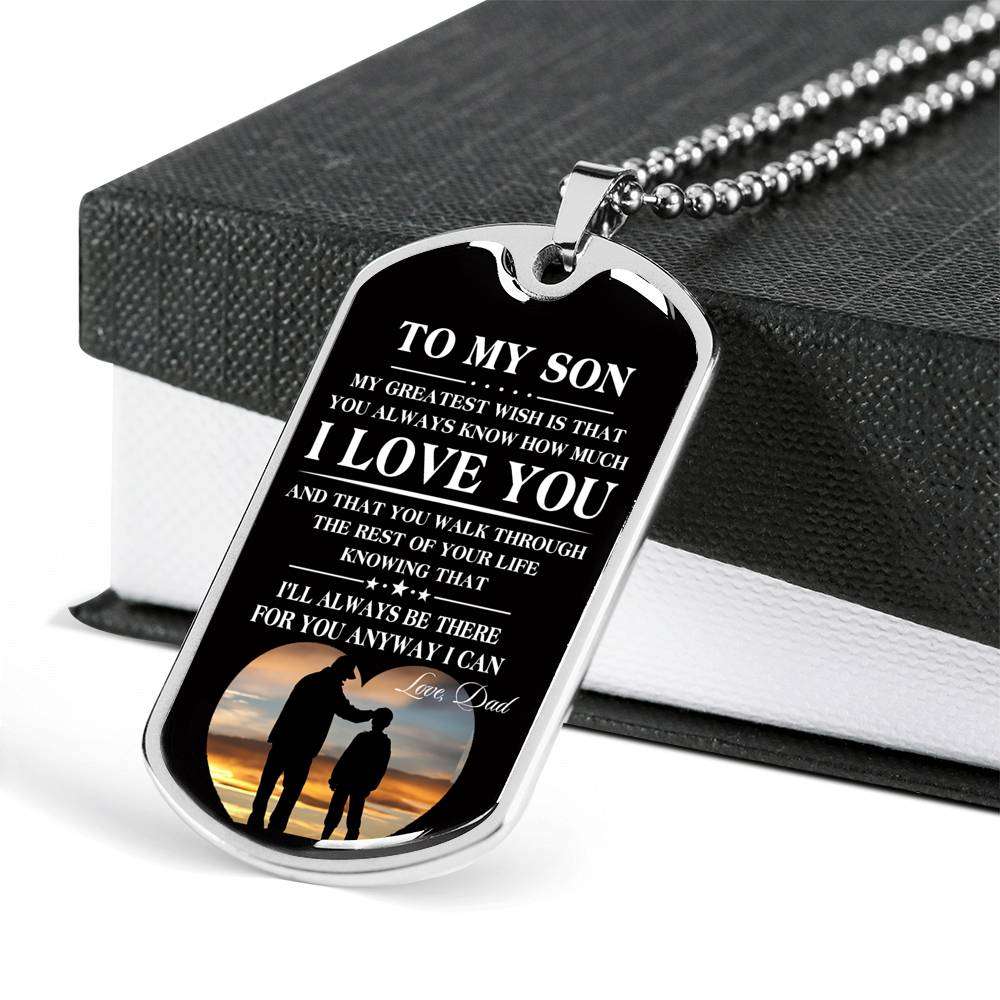 Son Dog Tag, Custom Picture Dog Tag For Son, Gift For Son, Son Necklace, Father And Son Dog Tag-136 Gifts For Son Rakva