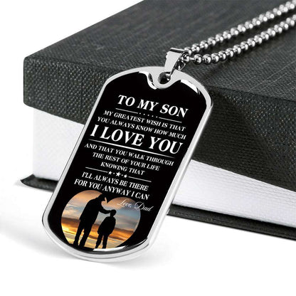 Son Dog Tag, Custom Picture Dog Tag For Son, Gift For Son, Son Necklace, Father And Son Dog Tag-136 Gifts For Son Rakva