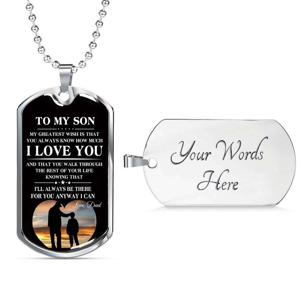 Son Dog Tag, Custom Picture Dog Tag For Son, Gift For Son, Son Necklace, Father And Son Dog Tag-136 Gifts For Son Rakva