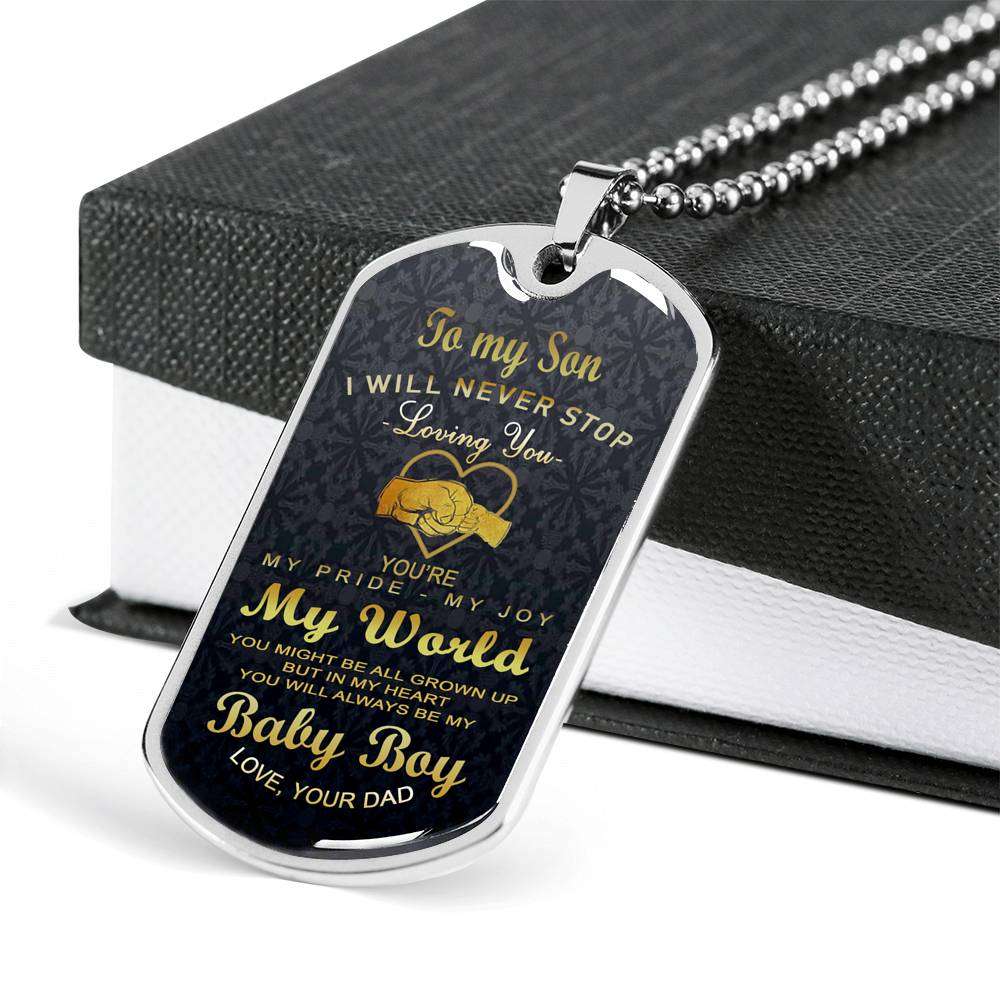 Son Dog Tag, Custom Picture Dog Tag For Son, Gift For Son, Son Necklace, Father And Son Dog Tag-138 Gifts For Son Rakva