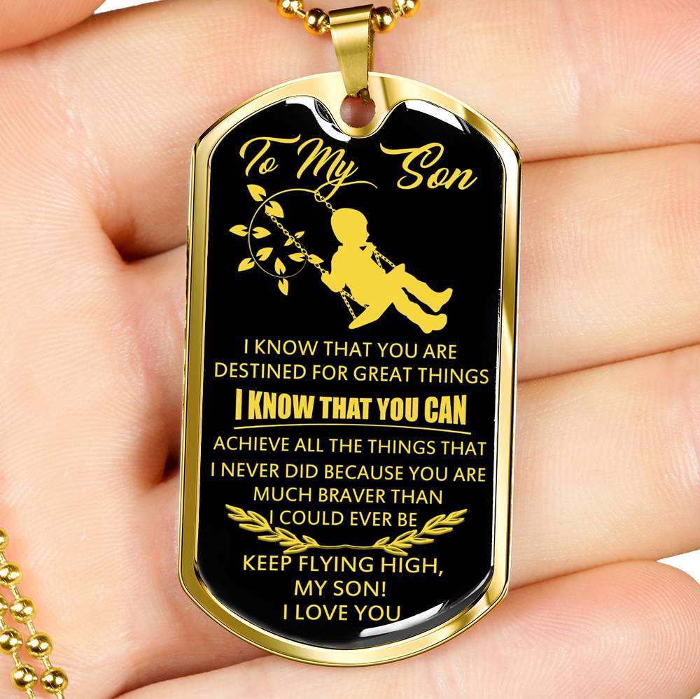 Son Dog Tag, Custom Picture Dog Tag For Son, Gift For Son, Son Necklace, Father And Son Dog Tag-140 Gifts For Son Rakva