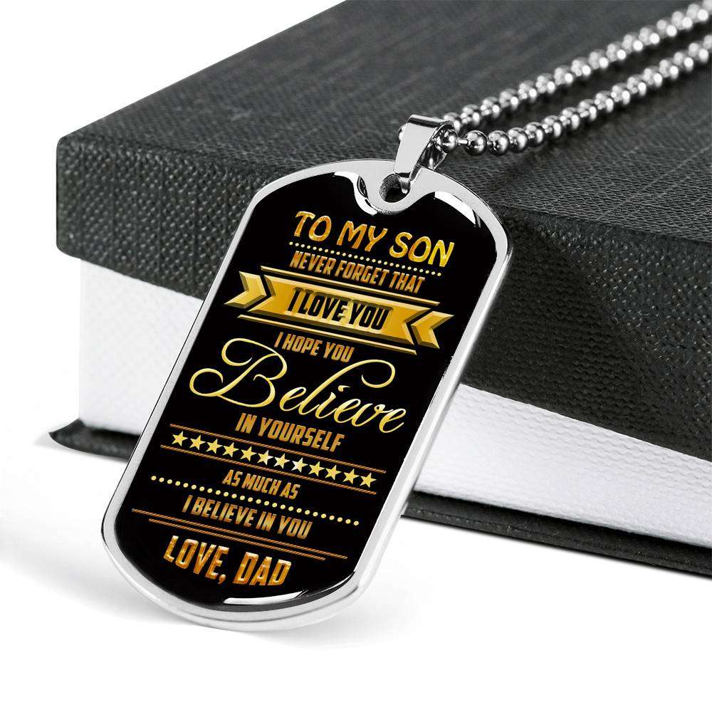 Son Dog Tag, Custom Picture Dog Tag For Son, Gift For Son, Son Necklace, Father And Son Dog Tag-141 Gifts For Son Rakva