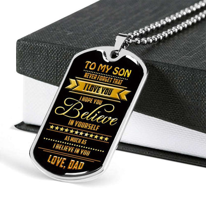 Son Dog Tag, Custom Picture Dog Tag For Son, Gift For Son, Son Necklace, Father And Son Dog Tag-141 Gifts For Son Rakva
