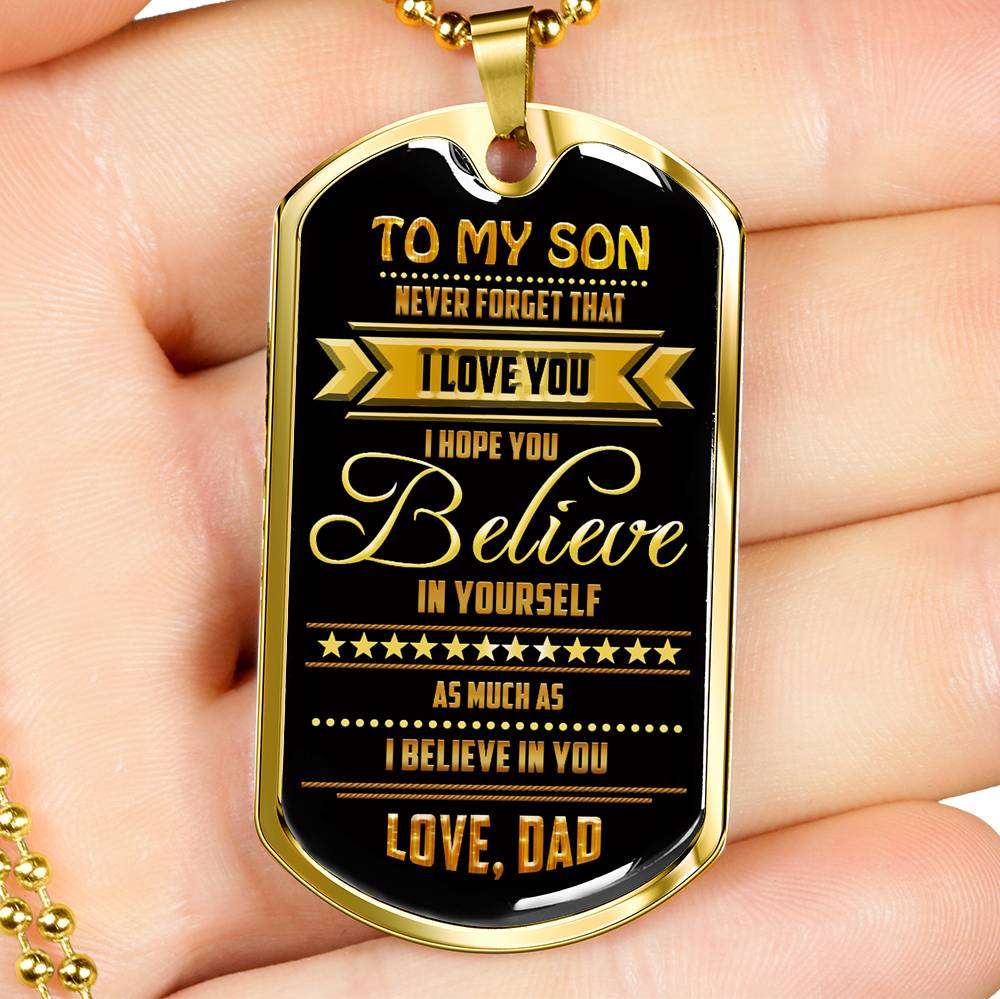 Son Dog Tag, Custom Picture Dog Tag For Son, Gift For Son, Son Necklace, Father And Son Dog Tag-141 Gifts For Son Rakva