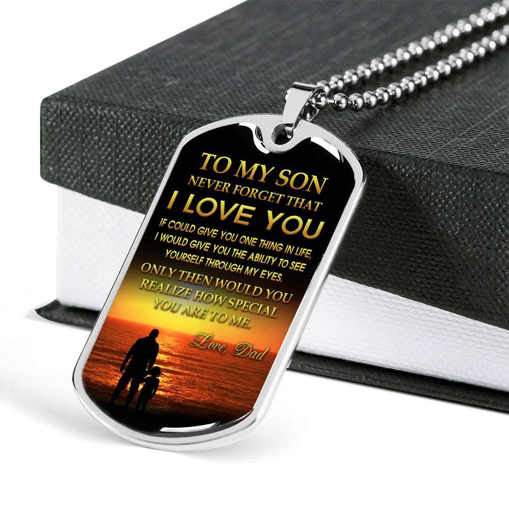 Son Dog Tag, Custom Picture Dog Tag For Son, Gift For Son, Son Necklace, Father And Son Dog Tag-145 Gifts For Son Rakva