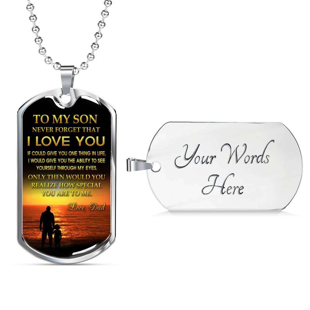 Son Dog Tag, Custom Picture Dog Tag For Son, Gift For Son, Son Necklace, Father And Son Dog Tag-145 Gifts For Son Rakva