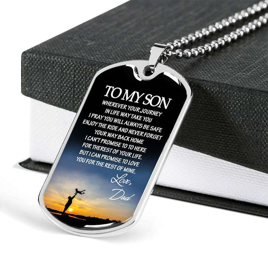 Son Dog Tag, Custom Picture Dog Tag For Son, Gift For Son, Son Necklace, Father And Son Dog Tag-146 Gifts For Son Rakva