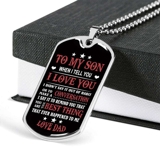 Son Dog Tag, Custom Picture Dog Tag For Son, Gift For Son, Son Necklace, Father And Son Dog Tag-147 Gifts For Son Rakva