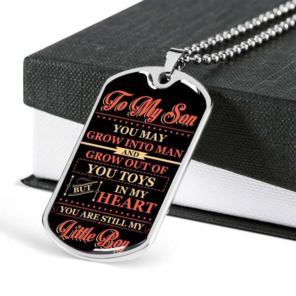 Son Dog Tag, Custom Picture Dog Tag For Son, Gift For Son, Son Necklace, Father And Son Dog Tag-148 Gifts For Son Rakva