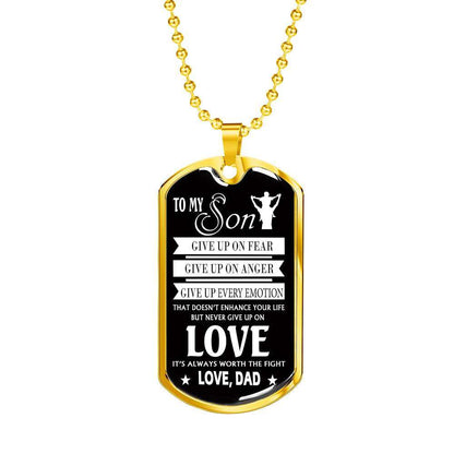 Son Dog Tag, Custom Picture Dog Tag For Son, Gift For Son, Son Necklace, Father And Son Dog Tag-150 Gifts For Son Rakva