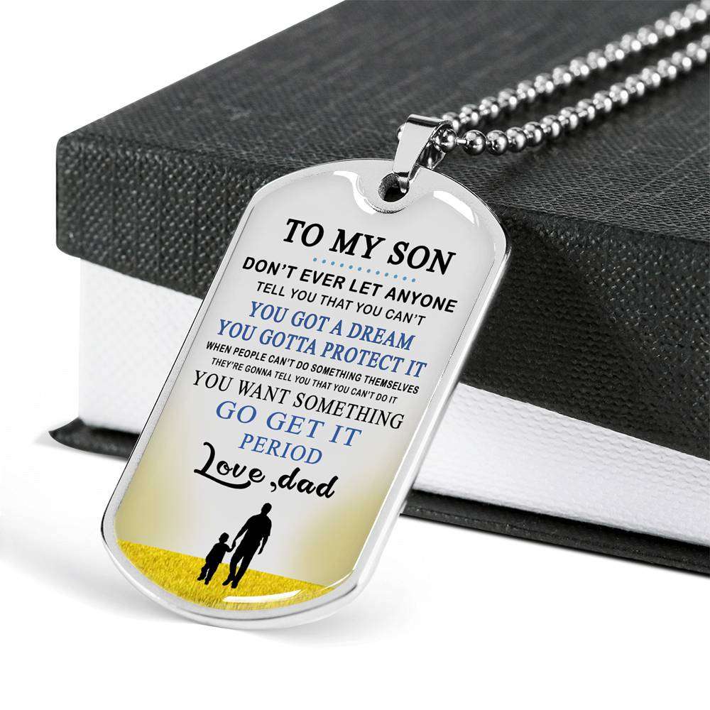 Son Dog Tag, Custom Picture Dog Tag For Son, Gift For Son, Son Necklace, Father And Son Dog Tag-156 Gifts For Son Rakva
