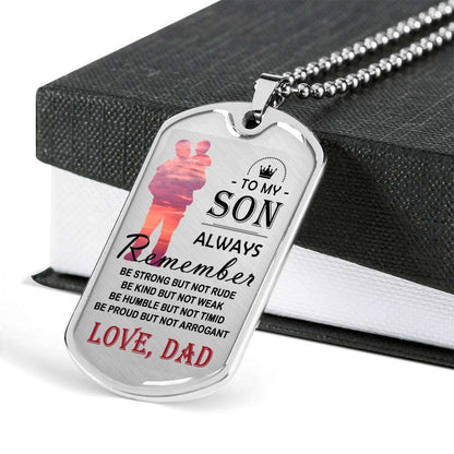 Son Dog Tag, Custom Picture Dog Tag For Son, Gift For Son, Son Necklace, Father And Son Dog Tag-162 Gifts For Son Rakva