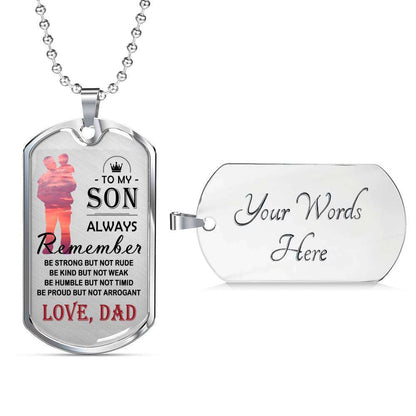 Son Dog Tag, Custom Picture Dog Tag For Son, Gift For Son, Son Necklace, Father And Son Dog Tag-162 Gifts For Son Rakva