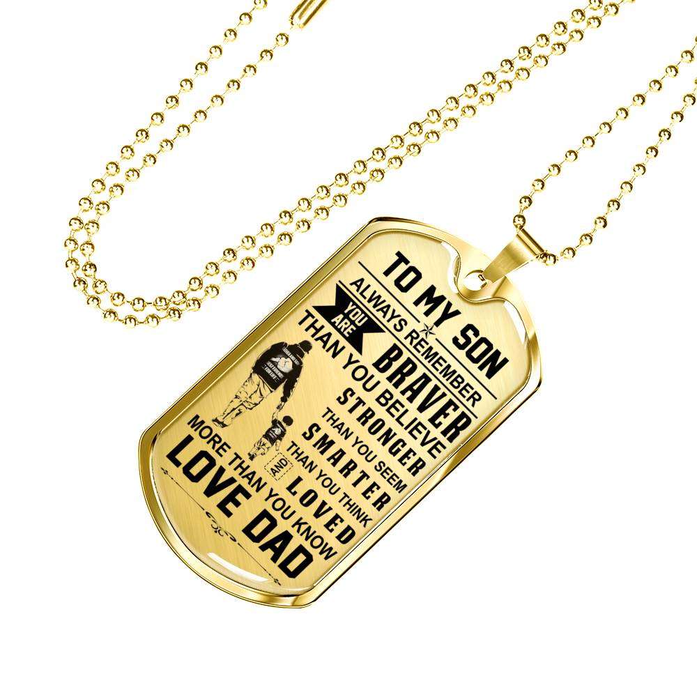 Son Dog Tag, Custom Picture Dog Tag For Son, Gift For Son, Son Necklace, Father And Son Dog Tag-163 Gifts For Son Rakva