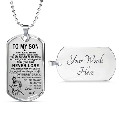 Son Dog Tag, Custom Picture Dog Tag For Son, Gift For Son, Son Necklace, Father And Son Dog Tag-164 Gifts For Son Rakva