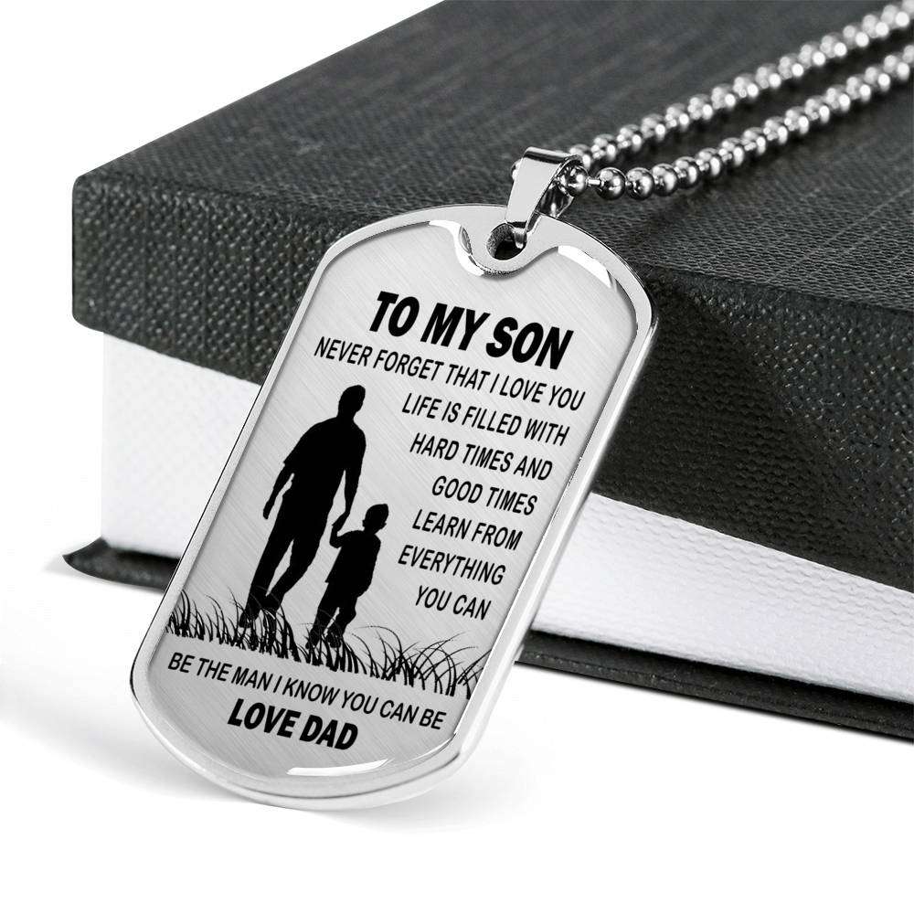 Son Dog Tag, Custom Picture Dog Tag For Son, Gift For Son, Son Necklace, Father And Son Dog Tag-165 Gifts For Son Rakva