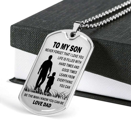 Son Dog Tag, Custom Picture Dog Tag For Son, Gift For Son, Son Necklace, Father And Son Dog Tag-165 Gifts For Son Rakva