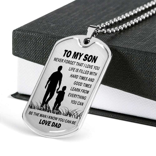 Son Dog Tag, Custom Picture Dog Tag For Son, Gift For Son, Son Necklace, Father And Son Dog Tag-165 Gifts For Son Rakva