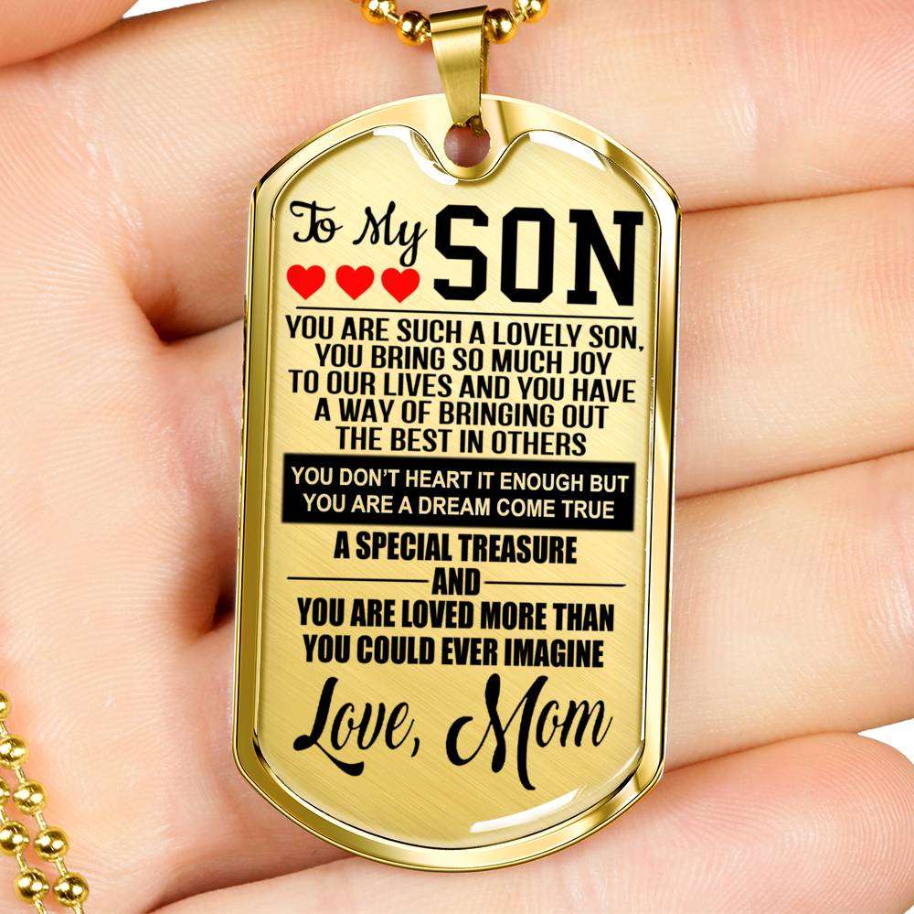 Son Dog Tag, Custom Picture Dog Tag For Son, Gift For Son, Son Necklace, Father And Son Dog Tag-166 Gifts For Son Rakva