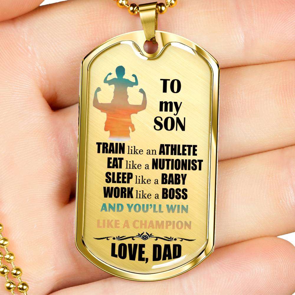 Son Dog Tag, Custom Picture Dog Tag For Son, Gift For Son, Son Necklace, Father And Son Dog Tag-167 Gifts For Son Rakva