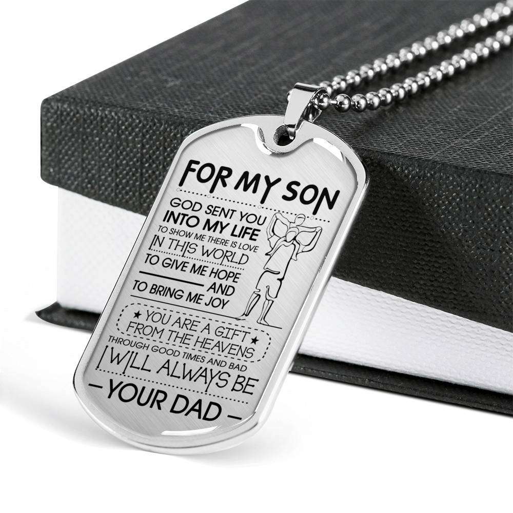 Son Dog Tag, Custom Picture Dog Tag For Son, Gift For Son, Son Necklace, Father And Son Dog Tag-17 Gifts For Son Rakva