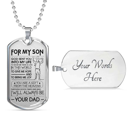 Son Dog Tag, Custom Picture Dog Tag For Son, Gift For Son, Son Necklace, Father And Son Dog Tag-17 Gifts For Son Rakva