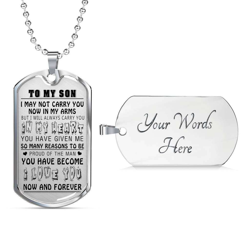 Son Dog Tag, Custom Picture Dog Tag For Son, Gift For Son, Son Necklace, Father And Son Dog Tag-172 Gifts For Son Rakva