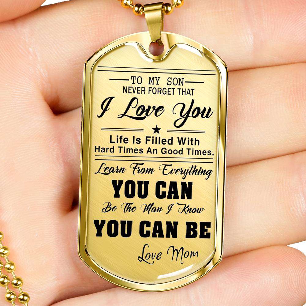 Son Dog Tag, Custom Picture Dog Tag For Son, Gift For Son, Son Necklace, Father And Son Dog Tag-174 Gifts For Son Rakva
